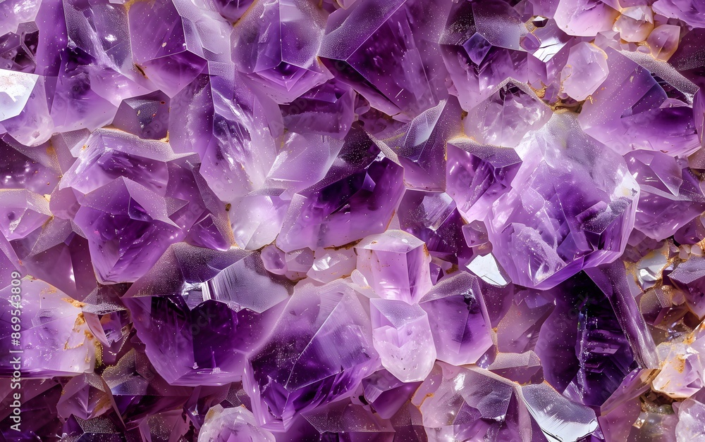 Pile of amethyst crystals background Pile of amethyst crystals background