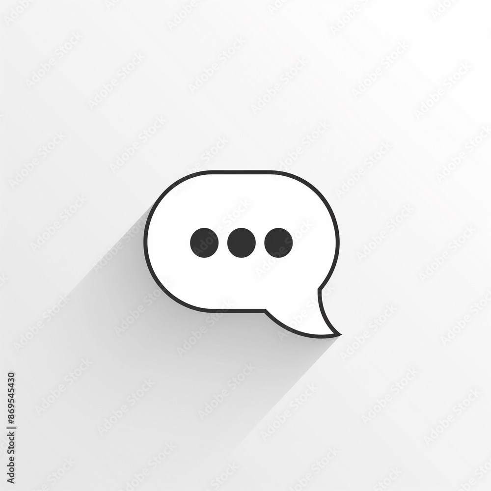 Minimalist Quotation Icon on Blank White Surface Minimalist Quotation Icon on Blank White Surface
