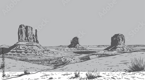Vintage retro engraving woodcut style sketch draw paint of mountain rock hill peak