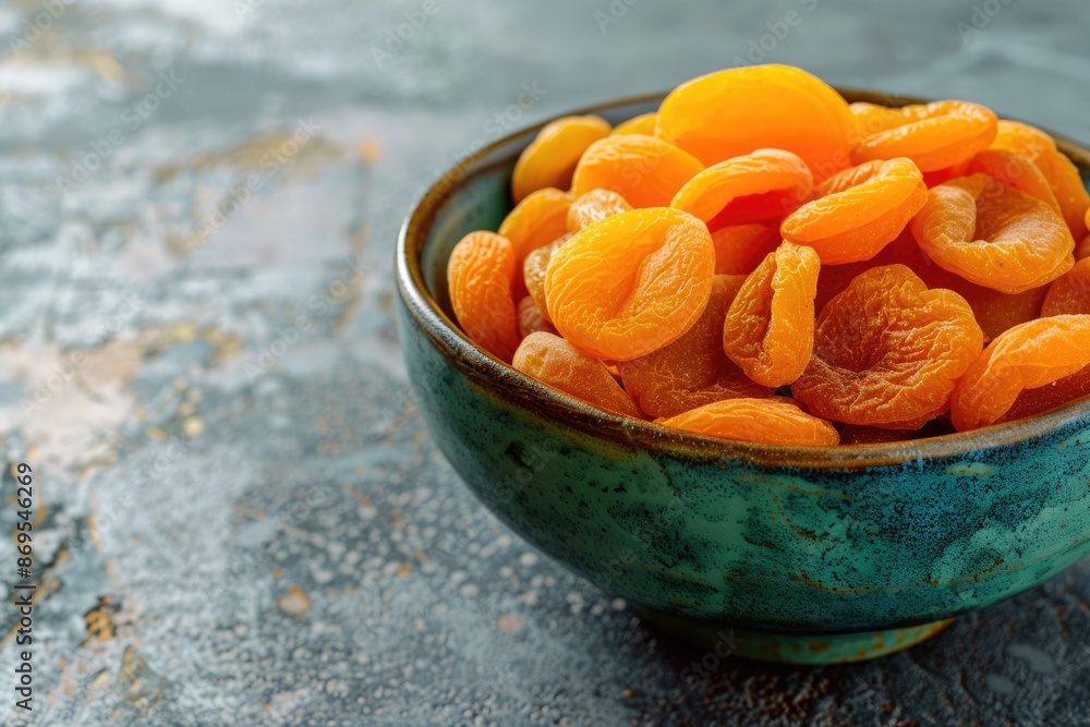 Apricots Dried. Delicious and Energy-Packed Dessert in a Bowl on Table Apricots Dried. Delicious and Energy-Packed Dessert in a Bowl on Table
