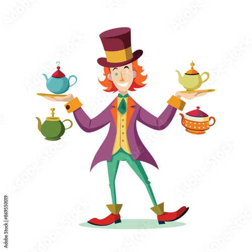 wonderland alice vector illustration