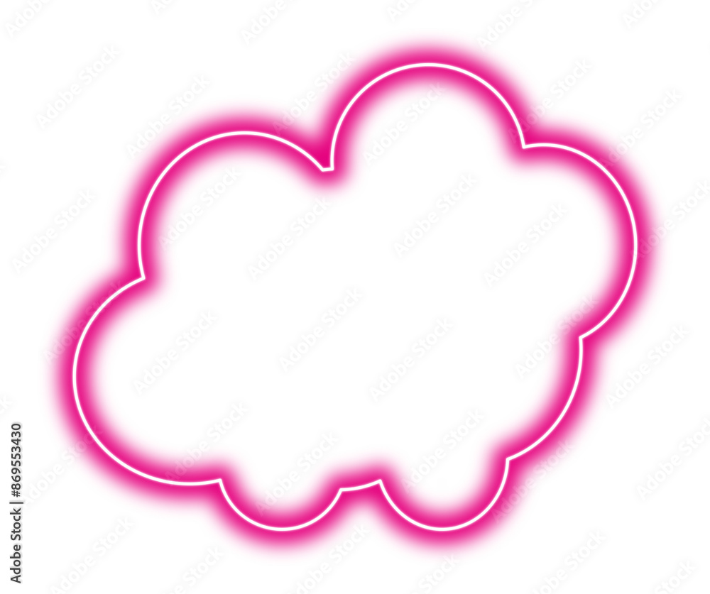 Cloud Neon Sign SVG Cloud Neon Sign SVG