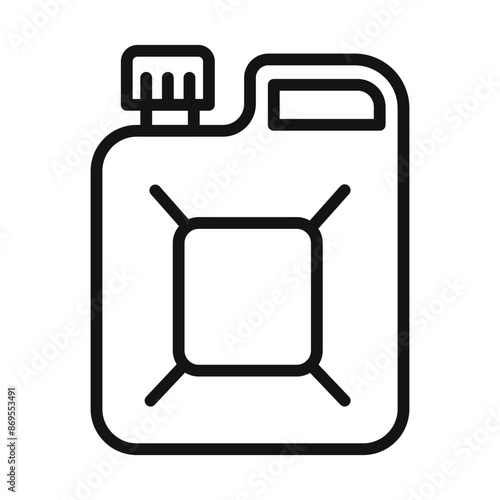 Jerrycan oil icon Black line art vector
