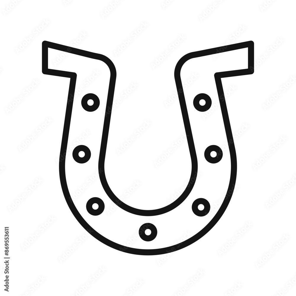 lucky horseshoe icon Black line art vector lucky horseshoe icon Black line art vector