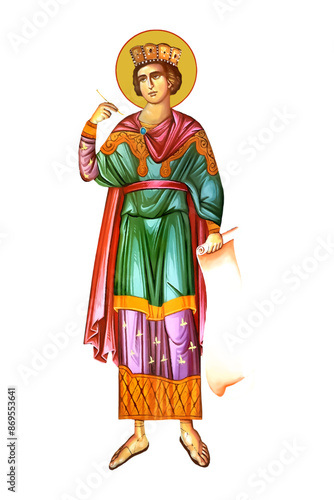 Saint Solomon in Byzantine style isolated