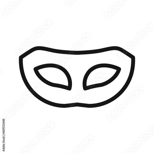 Mask icon Black line art vector