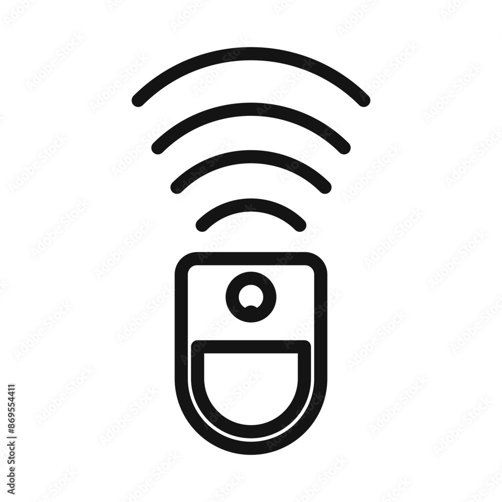 Sensor icon Black line art vector Sensor icon Black line art vector