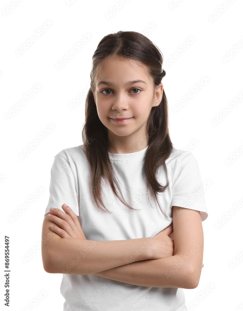 Portrait of beautiful girl isolated on white Portrait of beautiful girl isolated on white