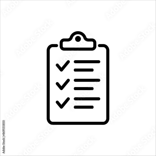 Clipboard icon. Task done. Signed approved document icon. Project completed. Vector illustration isolated on white background