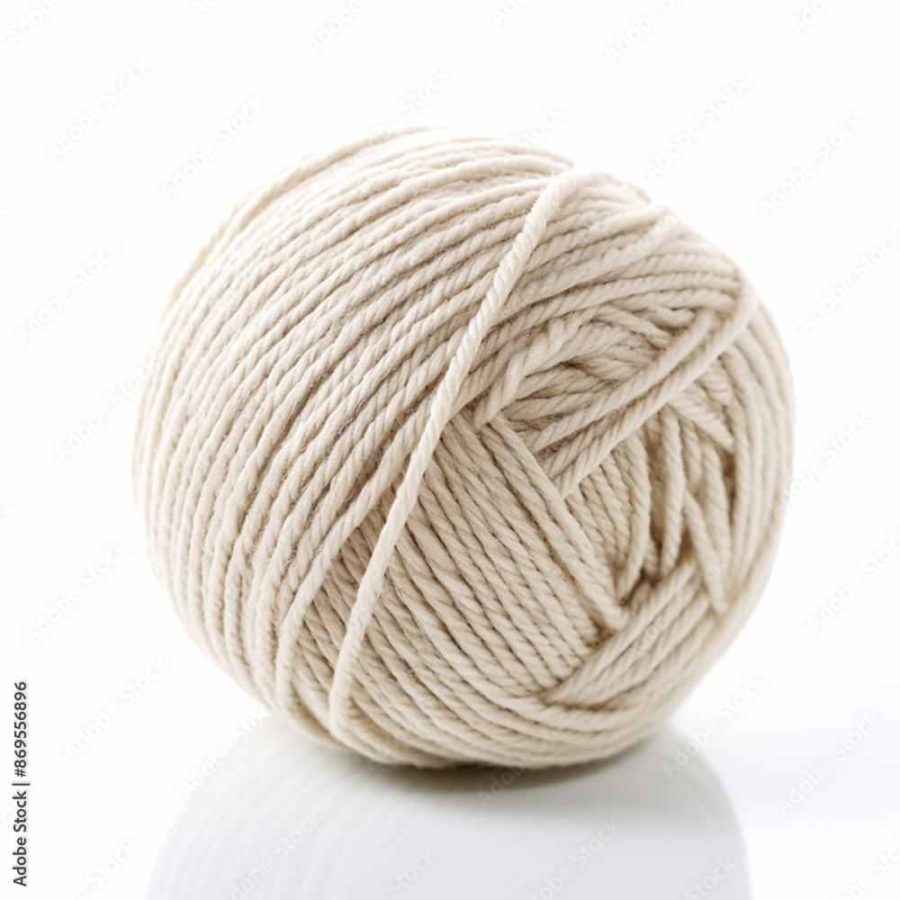Yarn ball for knitting and crochet isolated on white background, cotton wool clews and skeins as natural organic material for knitwear, diy handmade fashion, post-processed, generative ai Yarn ball for knitting and crochet isolated on white background, cotton wool clews and skeins as natural organic material for knitwear, diy handmade fashion, post-processed, generative ai