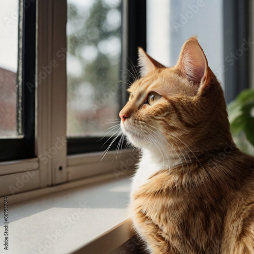 Wallpaper Mural Portrait of beautiful cat exploring. Generative Ai Torontodigital.ca