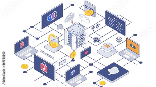 Wallpaper Mural Secure Data Network System Torontodigital.ca