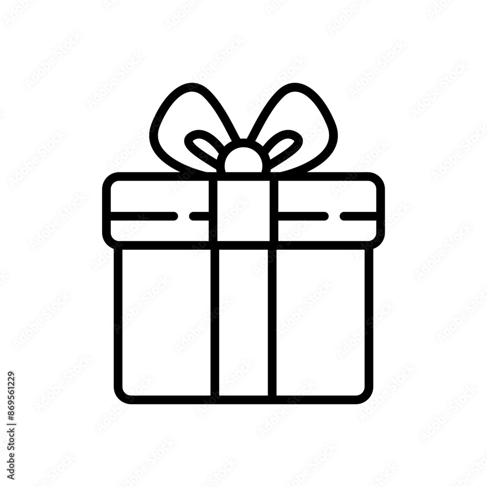 gift icon vector in line style
