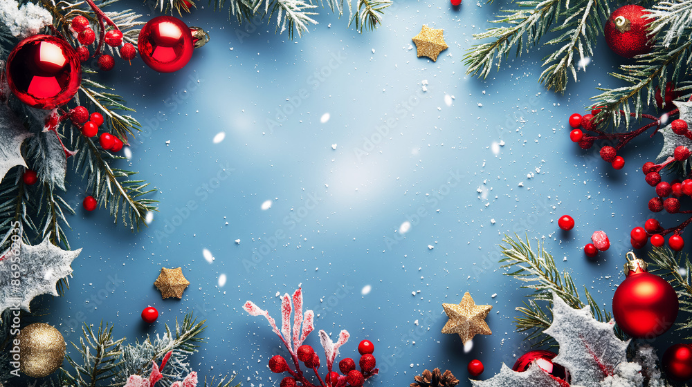 Christmas and New Year holidays background. Background with glittering lights, red and gold balls and Christmas tree branches. Winter season. Text space. Close up of a Christmas tree Christmas and New Year holidays background. Background with glittering lights, red and gold balls and Christmas tree branches. Winter season. Text space. Close up of a Christmas tree