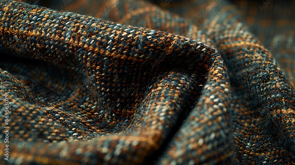 Close-up of a Luxurious Teal and Gold Fabric Close-up of a Luxurious Teal and Gold Fabric