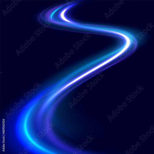 Neon color rays vector abstract background. Futuristic technological style. Abstract background with speed lines. Vector illustration. Futuristic. The light lines of the road are blue png