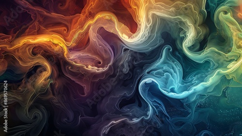 Dynamic swirls of diverse hues merging together to form a visually stunning backdrop.