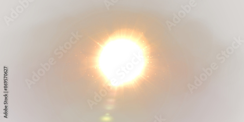 Obraz na płótnie Glow effect. Star sparkles on a transparent background. Light Effects, lens flares, Sun flash with rays or spotlight and bokeh. Glow flare light effect. w salonie