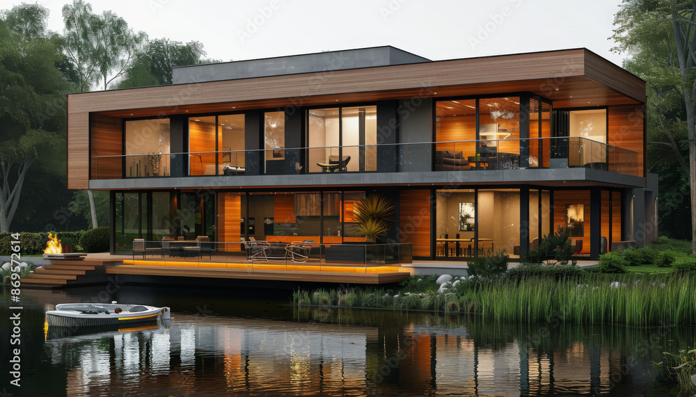 Modern House on the Water's Edge Modern House on the Water's Edge