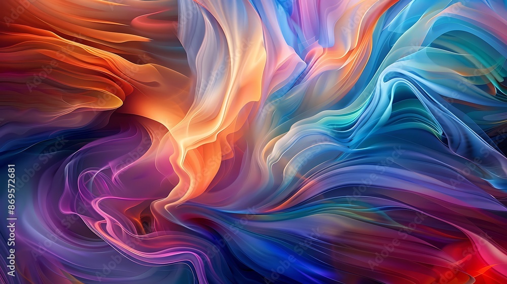 Dynamic swirls of multi-colored hues merging together to form a visually stunning composition. Dynamic swirls of multi-colored hues merging together to form a visually stunning composition.