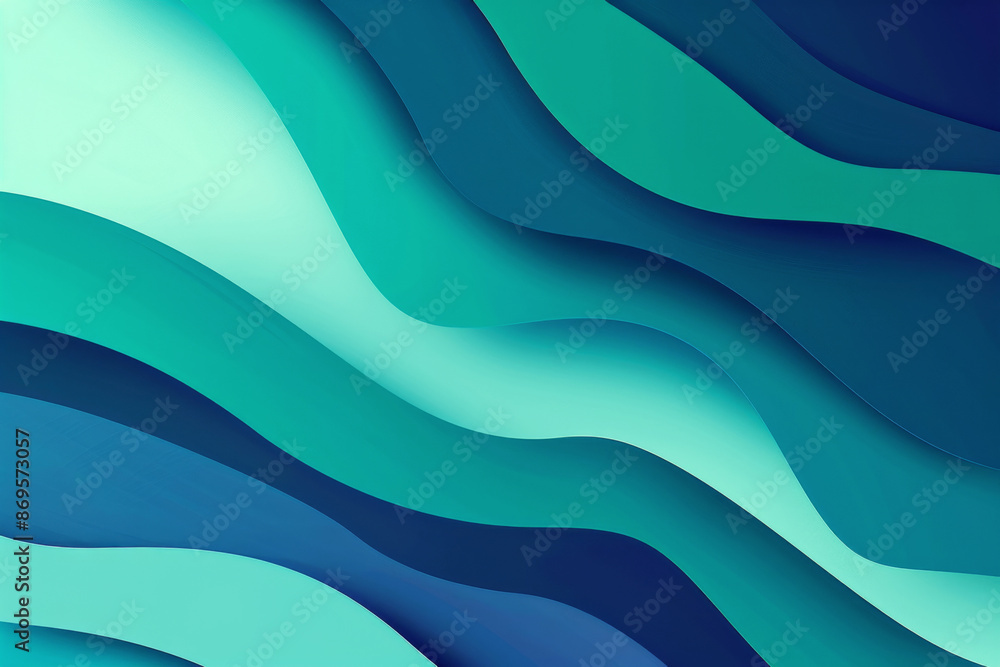 An elegant abstract representation of blue and green waves, blending fluid forms to evoke a sense of calmness, movement, and modern design aesthetics. An elegant abstract representation of blue and green waves, blending fluid forms to evoke a sense of calmness, movement, and modern design aesthetics.