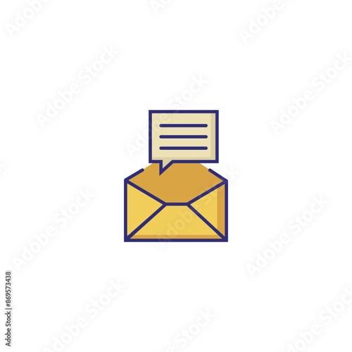 Message line icon. Newsletter, envelope, letter. Communication concept. Can be used for topics like messenger, app design, email service