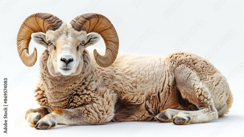 Obraz premium ram isolated on white