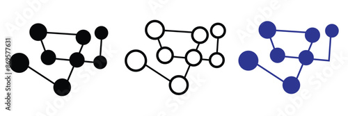 Connection icon. Hub network connection isolated on white background. Vector illustration.	