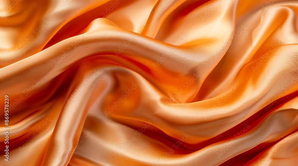 Obraz premium Orange Satin Fabric Texture