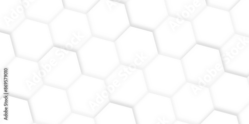 3d hexagonal structure futuristic white background and embossed hexagon abstract with hexagon background. honeycomb hexagonal background. Hexagon shape, white, shiny black. hexagon pattern shape.