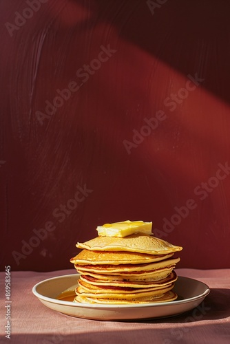 Wallpaper Mural pancakes on a plate Torontodigital.ca