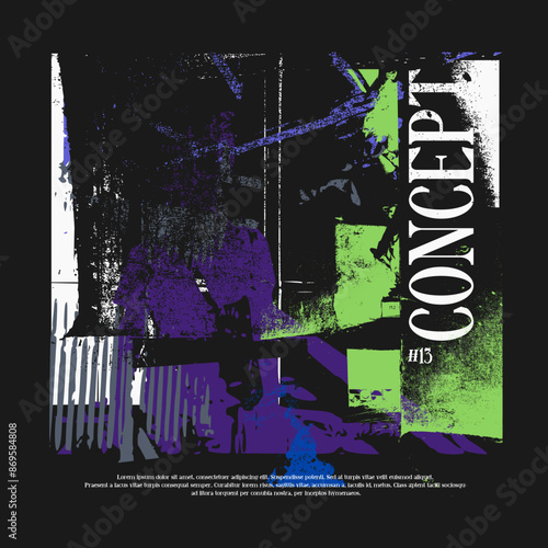 Urban streetwear illustration concept t-shirt design