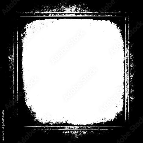 Grunge border vector texture background. Abstract frame overlay. Dirty and damaged backdrop.