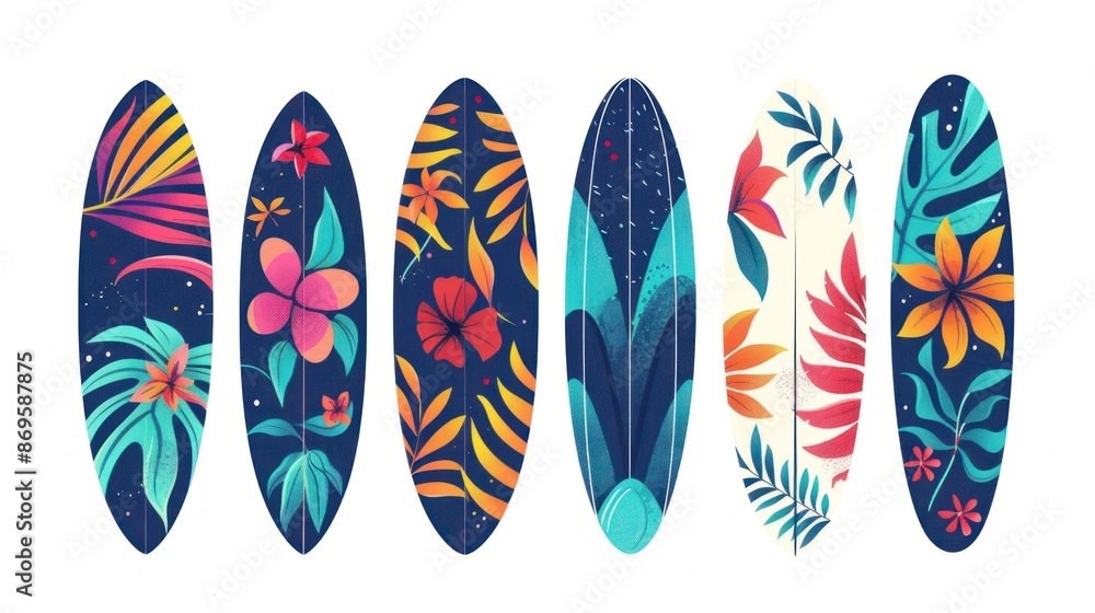Vector surfboard, set of surfboards arranged in rows. Vector surfboard, set of surfboards arranged in rows.