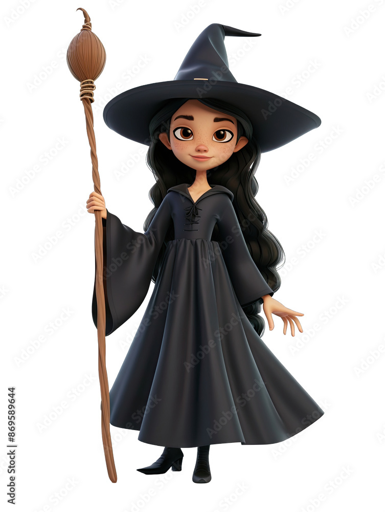 halloween witch with a broom halloween witch with a broom