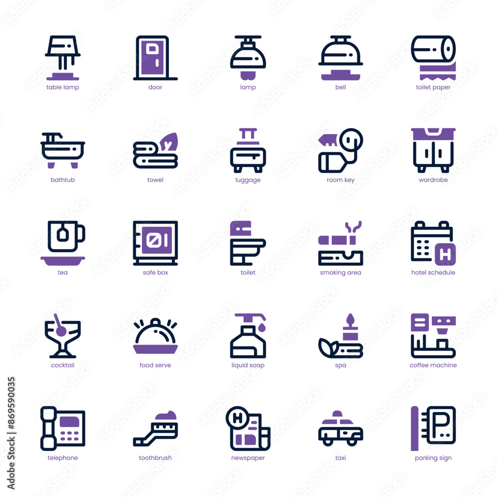 Hotel Service icon pack for your website, mobile, presentation, and logo design. Hotel Service icon dual tone design. Vector graphics illustration and editable stroke. Hotel Service icon pack for your website, mobile, presentation, and logo design. Hotel Service icon dual tone design. Vector graphics illustration and editable stroke.