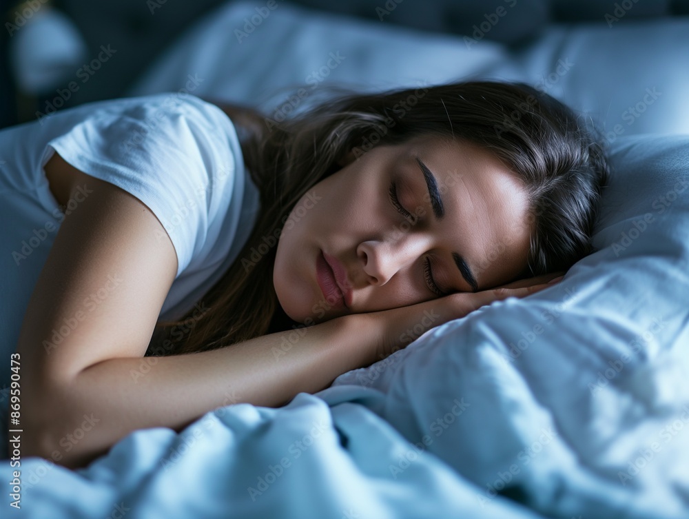 Woman fall asleep, insomnia a sleep problems. Concept of sleep routine and techniques for better sleep. Tired and exhausted lady in the middle of the night. Woman fall asleep, insomnia a sleep problems. Concept of sleep routine and techniques for better sleep. Tired and exhausted lady in the middle of the night.