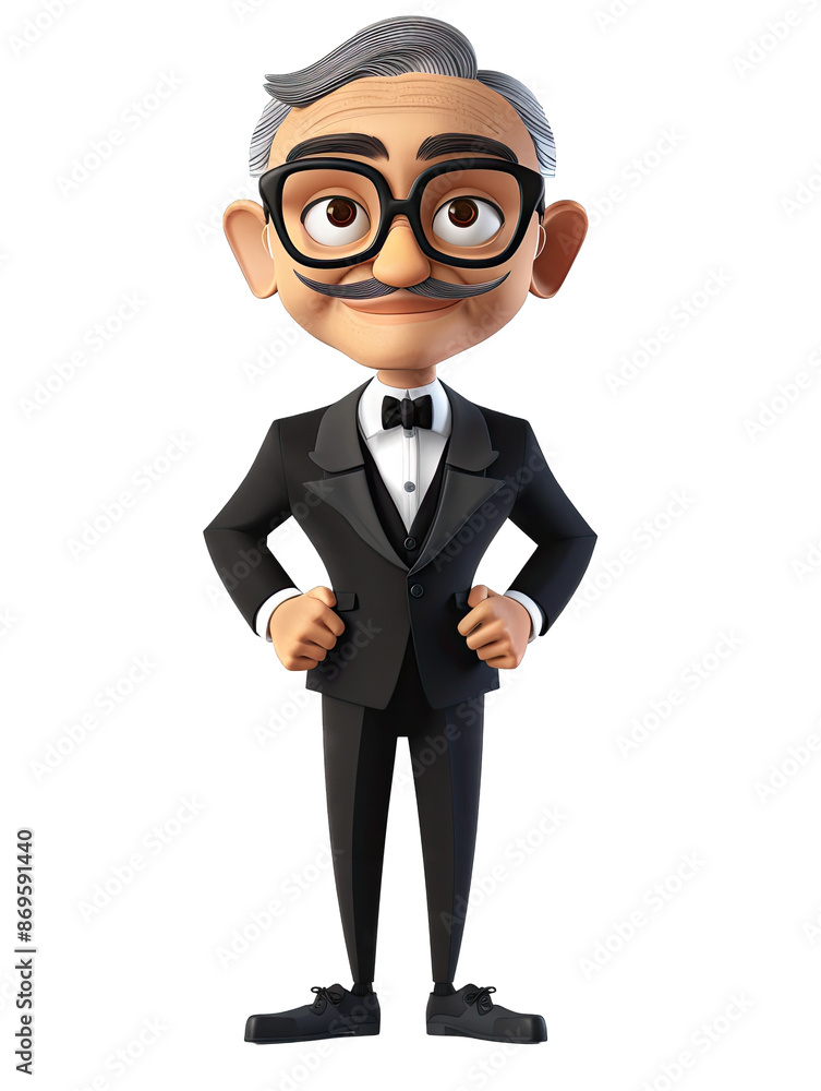 Cartoon of american billionaire Cartoon of american billionaire