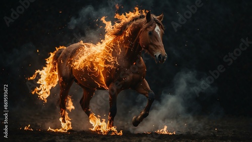 realistic image of a horse background photo
