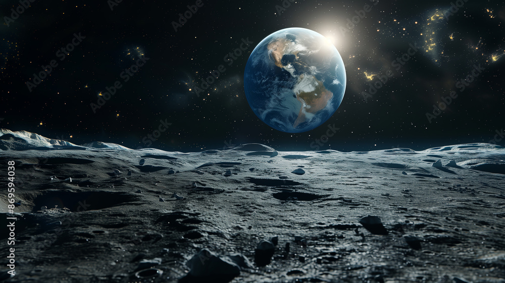 Planet Earth, view from the Moon Planet Earth, view from the Moon