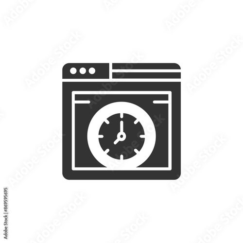 Set of Silhouette web hosting Icons. Vector Illustration isolated on white background.