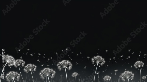 dandelions in the grass photo