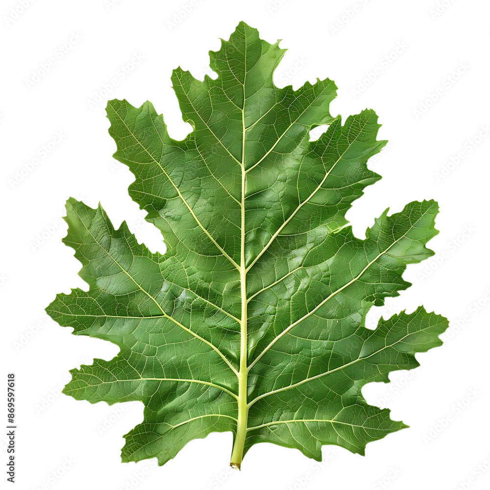 Green Leaf with Detailed Veins Illustration Green Leaf with Detailed Veins Illustration