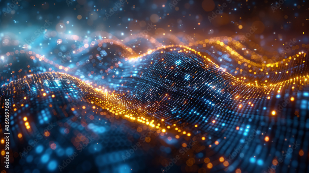 Obraz premium Language models transform invoice data into minimalist, structured art.generative ai