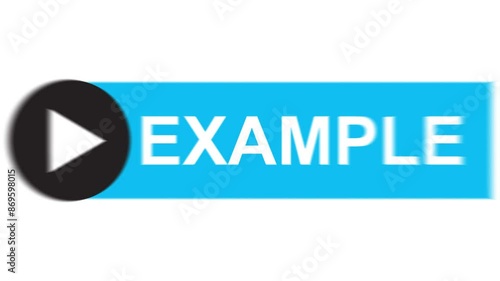 example button animation video clip on white background for video transition 