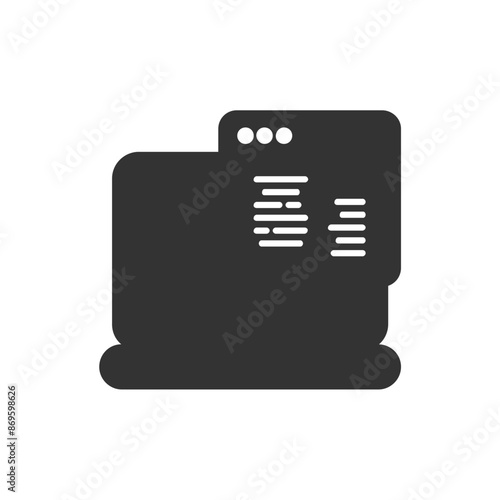 Set of Silhouette web hosting Icons. Vector Illustration isolated on white background.