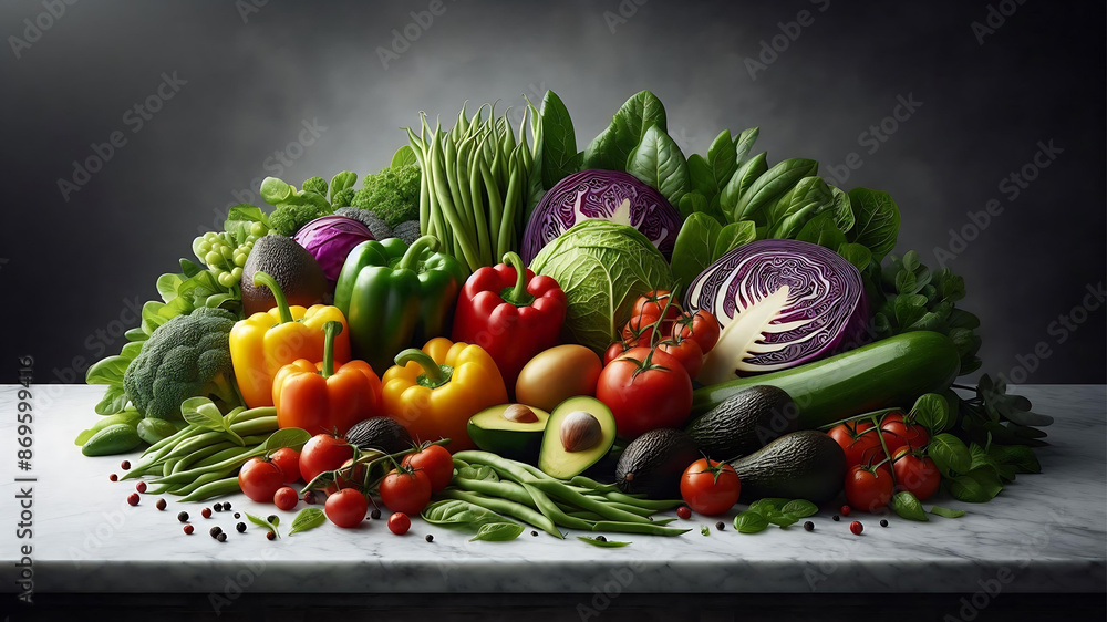 vegetables on a board vegetables on a board