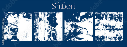 Shibori style textures, Japanese dyeing technique, painting DIY
