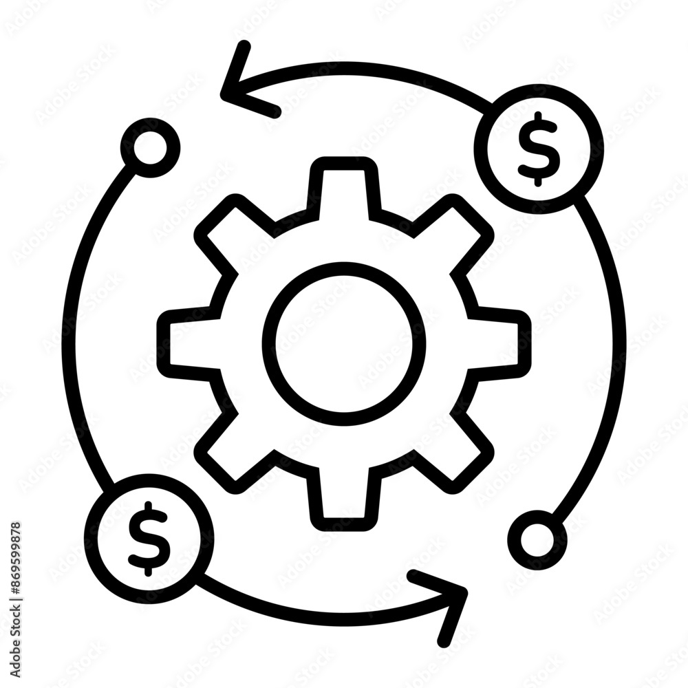 Investment icon concept. Money flow, make money, return on investment line icons, create money line icon design. Investment icon concept. Money flow, make money, return on investment line icons, create money line icon design.