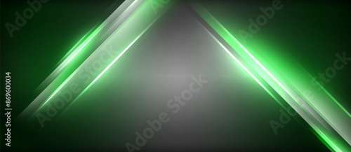 Neon glowing circle rays, light round lines in the dark, planet style neon wave lines. Energetic electric concept design for wallpaper, banner, background